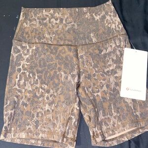 Cheetah lululemon biker shorts